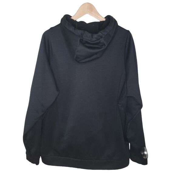 Nike Dri-FIT Black Fleece Lined Hoodie Sweatshirt Size XL - Picture 2 of 6